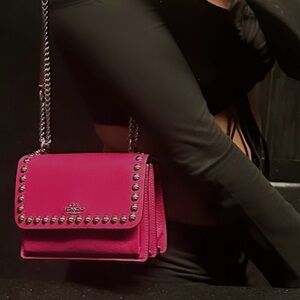 hot pink coach purse